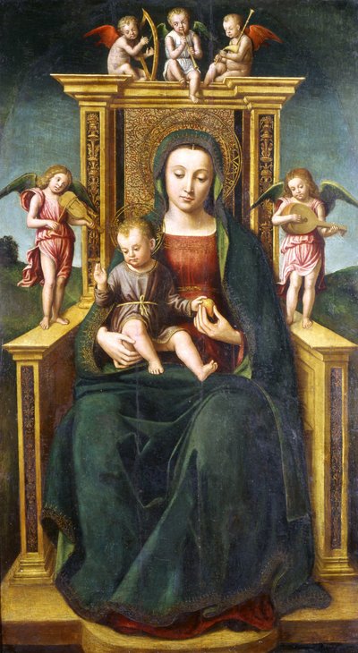 La Vergine e il Bambino in trono da Ludovico Brea